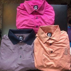 Lot of 3 men’s footjoy large shirts